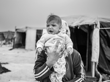Informal Syrian tented settlement in Jordan. April 2022. Dalia Naber.