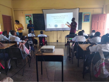 Engaging students in Grenada. Nikita Cudjoe