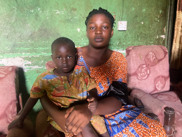 Blessing Abosede with her son Iyanu. Abiodun Jamiu