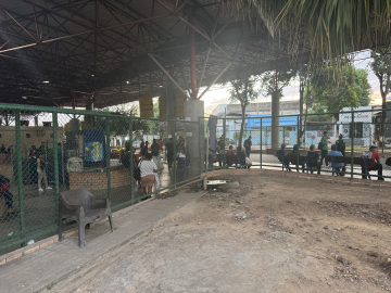 Downtown bus station in Boa Vista.