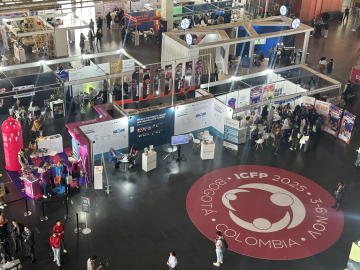 The exhibit hall at ICFP 2025 in Bogotà