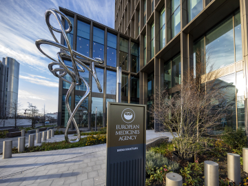 Outside view of the European Medicines Agency in Amsterdam