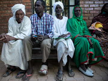 Men suffering from mycetoma