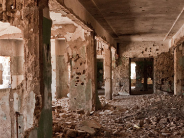 The old hospital in Quneitra, Syria.