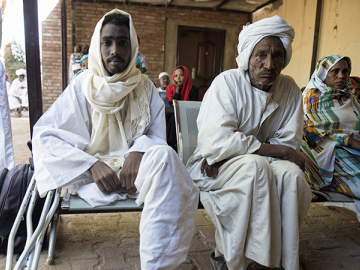 Patients wait to be seen at the Mycetoma Research Center. Neil Brandvold/DNDi.