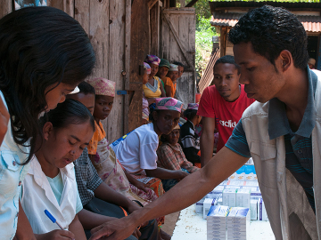 PIVOT staff collecting data for baseline health survey of the Ifanadiana District, 2014.