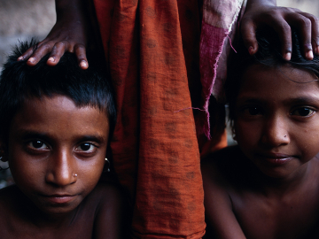 Two children close-up