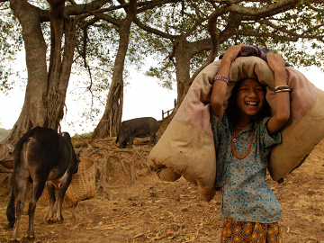 A girl in Burma.