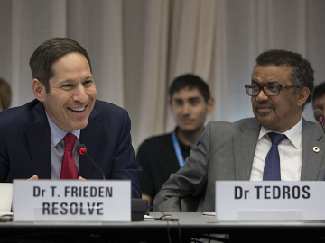 Tom Frieden and WHO Director-General Tedros