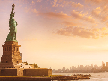 statue of liberty and NYC skyline