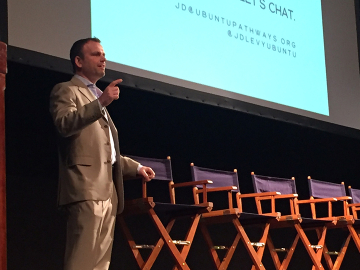 Jordan Levy, Chief External Relations Officer, Ubuntu Pathways speaking at the Unite for Sight 15th Global Health &amp; Innovation Conference, April 14-15, 2018