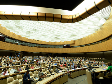 A general view of the participants in 2015’s &quot;Interns with a Mission,” an initiative to enable dialogue between United Nations interns, staff, and diplomats based in Geneva, Switzerland.