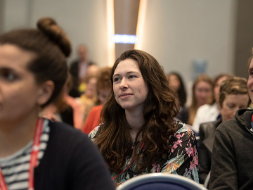 Journalists listening to the opening session of the Association of Health Care Journalists 2019 annual conference in Baltimore, Maryland on May 2, 2019. Image by Larry Canner.