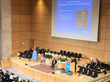 Lancet editor-in-chief Richard Horton gave a passionate and personal address at #WHA72’s opening this morning. Image: Brian W. Simpson