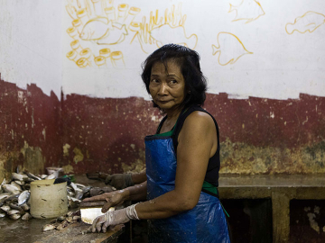 Cora, a mother who lost who son in an anti-drug raid in the Philippines.