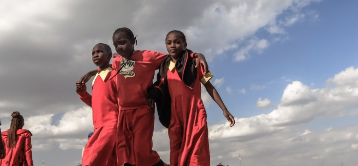 Children walk home from school in Nairobi, Kenya, on June 30, 2022. Donwilson Odhiambo/SOPA Images/LightRocket via Getty Images