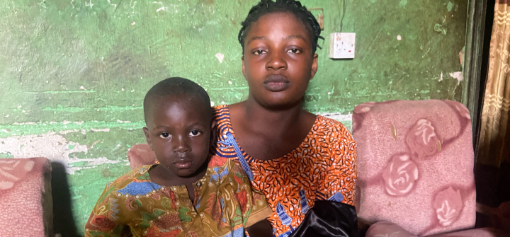 Blessing Abosede with her son Iyanu. Abiodun Jamiu