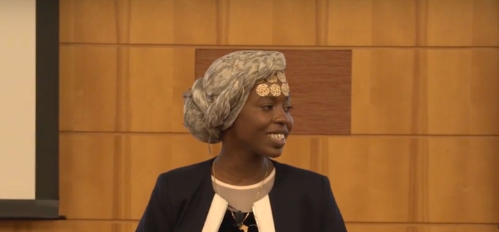 Goodwill ambassador for UNHCR Emtithal Mahmoud delivered a captivating spoken-word performance for the GHN LIVE at Stanford audience on April 10, 2019.