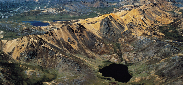 The Andes mountain range between Lima and Cerro de Pasco east of Canta.