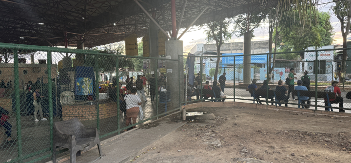 Downtown bus station in Boa Vista. 
