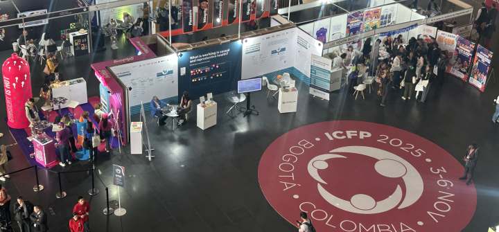 The exhibit hall at ICFP 2025 in Bogotà