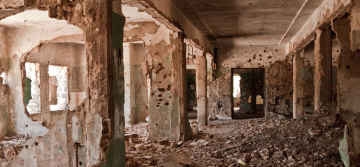 The old hospital in Quneitra, Syria.