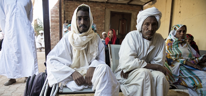 Patients wait to be seen at the Mycetoma Research Center. Neil Brandvold/DNDi.