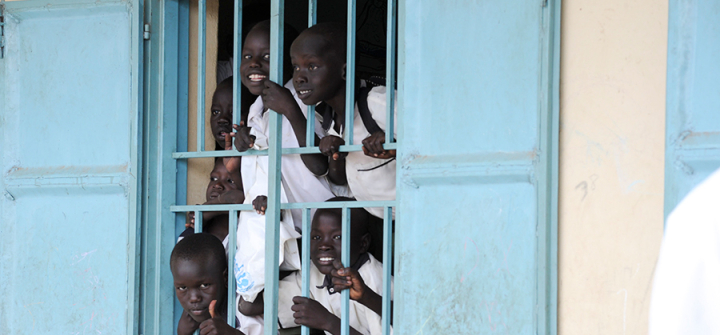 Children participating in UN Day activities  in Juba, South Sudan, in 2012. 