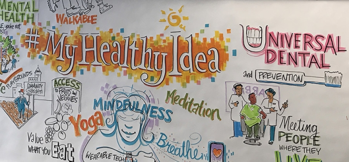 Mural created at Health Lab/Light City, Baltimore, MD