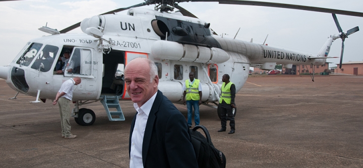 David Nabarro, Special Envoy on Ebola, visits Freetown, Sierra Leone, 2014.