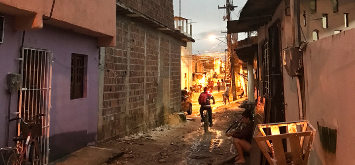 Neighborhood on the outskirts of Recife, Pernambuco where Mylene Helena dos Santos Ferreira, 23, lives with her partner and three sons. Her third child, Davi, was born in August 2015 with microcephaly and congenital Zika syndrome.