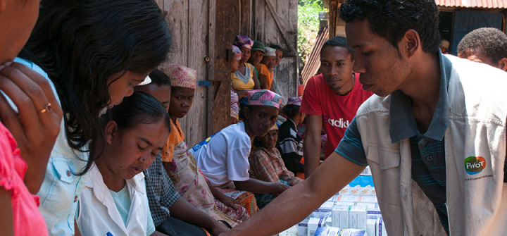 PIVOT staff collecting data for baseline health survey of the Ifanadiana District, 2014.