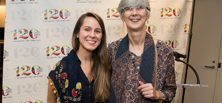 Burcu Bozkurt with Ellen Starbird, Director of USAID's Office of Population and Reproductive Health.