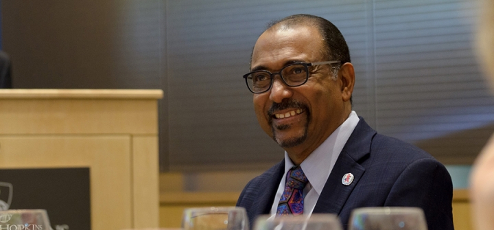 UNAIDS Executive Director Michel Sidibé at the Bloomberg School on September 15, 2017