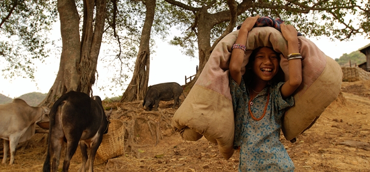 A girl in Burma. 