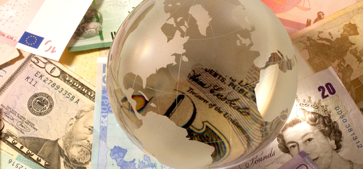 Globe and currency