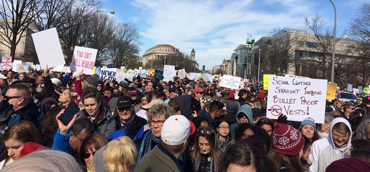 Hundreds of thousands of people filled Pennsylvania Avenue during Saturday's March for Our Lives in Washington, DC.