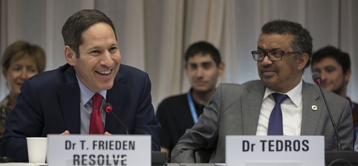 Tom Frieden and WHO Director-General Tedros
