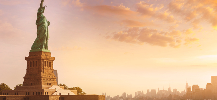 statue of liberty and NYC skyline