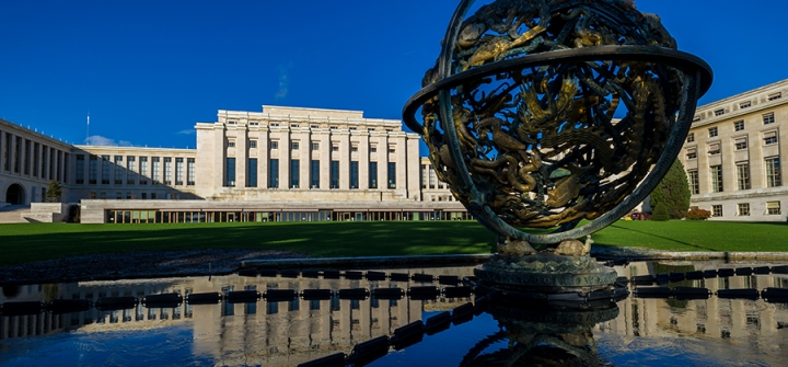 The Palais des Nations: The main UN building in Geneva, Switzerland on December 6, 2012. 