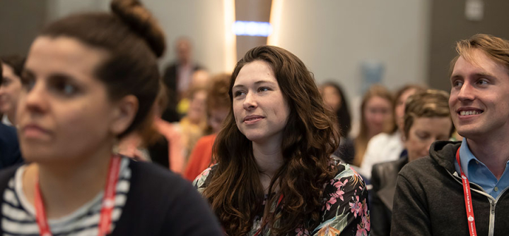 Journalists listening to the opening session of the Association of Health Care Journalists 2019 annual conference in Baltimore, Maryland on May 2, 2019. Image by Larry Canner.