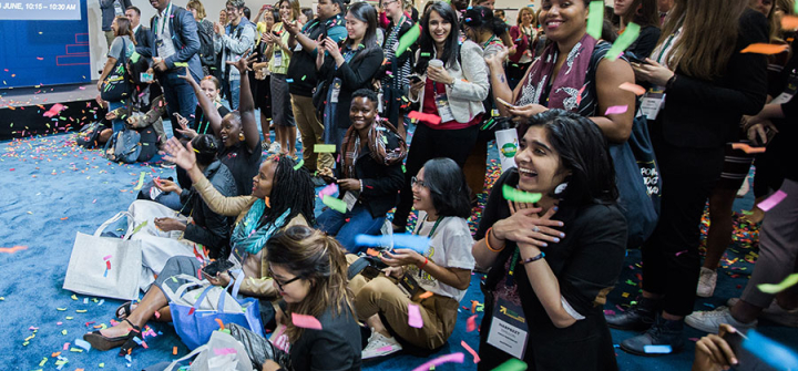 Attendees at a Women Deliver Power Stage event