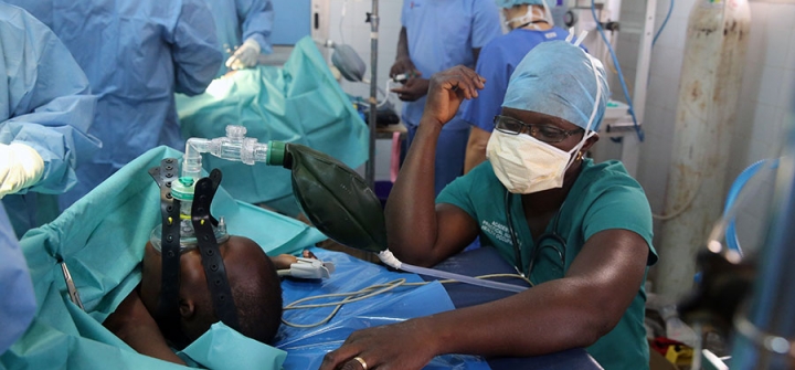 In the operating theater at Sotouboua hospital in Togo, Africa. Image: BSIP/Universal Images Group via Getty