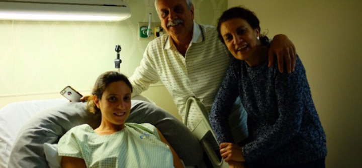 Eliot Rojas, his wife, and Romina in the hospital before she had her C-Section. Image Courtesy of Eliot Rojas.