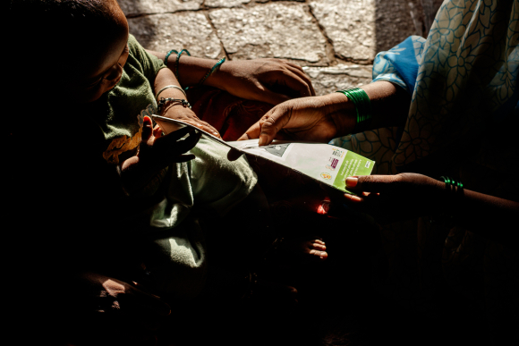 ASHA worker Shubhangi Kamble spends significant time talking to community women to understand how climate change impacts infants and children.