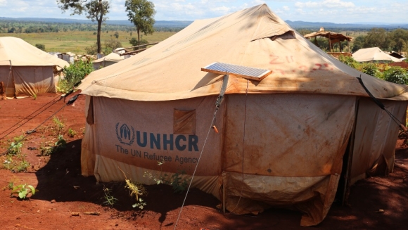 A UNHCR tent in Nyarugusu refugee camp.