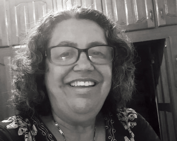 Sister Ana Maria da Silva, more commonly known as Madre Maria, shares a photo wearing the cross of her congregation—the Sisters of St. Joseph of Chambery.