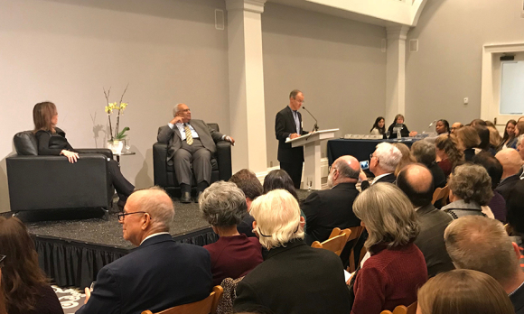 Brian W. Simpson, GHN Editor-in-Chief, introduces the panelists at GHN's first live event at the Decatur House in Washington, DC. Image by Jess Gill