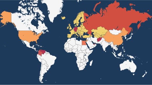 Clade X Exercise - Map showing spread as of June 1