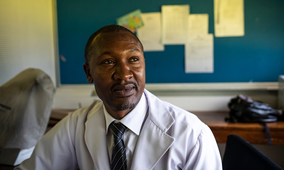 Dr. Kibet Shikuku at the Kenyatta National Hospital in Nairobi.